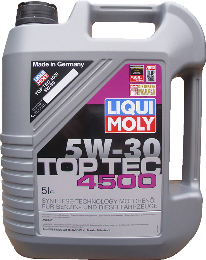 1 X 5 Liter Liqui Moly 5W-30 TOP TEC 4500 ACEA C1