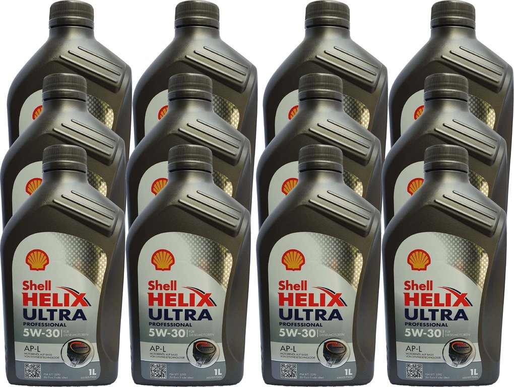 12 X 1 Liter Shell 5W-30 Helix Ultra Professional AP-L