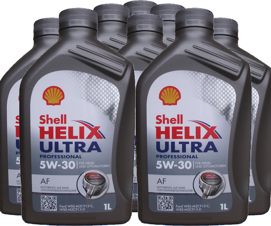 8 X 1 Liter Shell 5W-30 Helix Ultra Professional AF