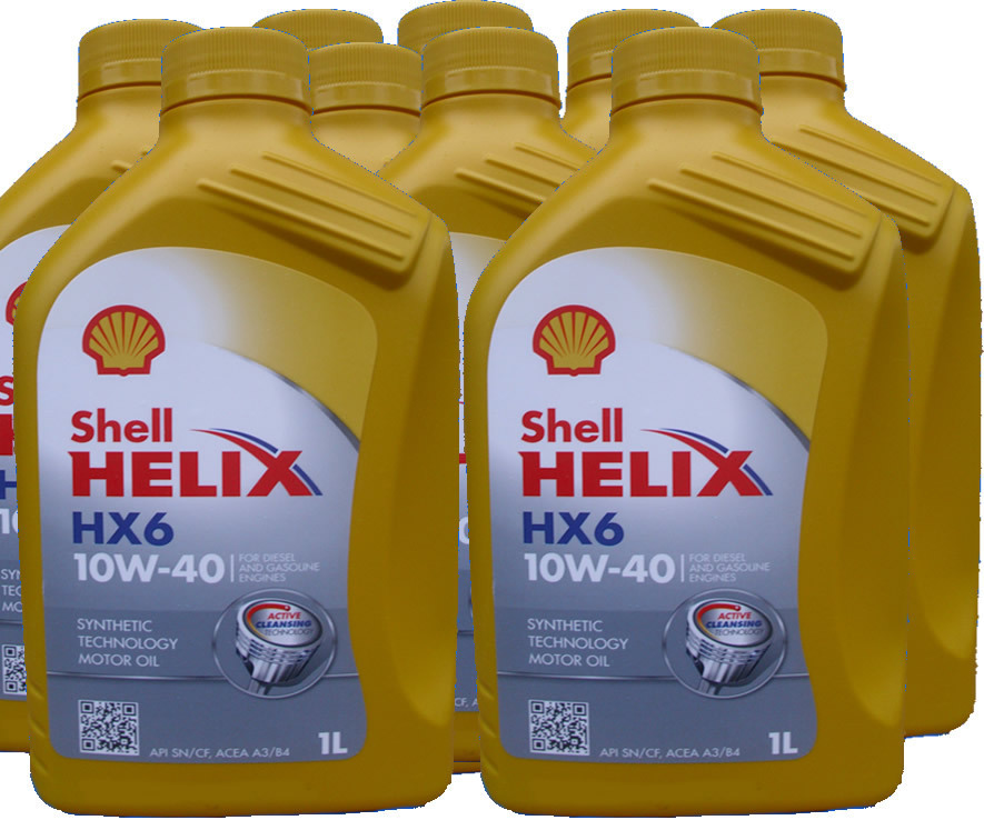 9 X 1 Liter Shell Helix 10W-40 HX6