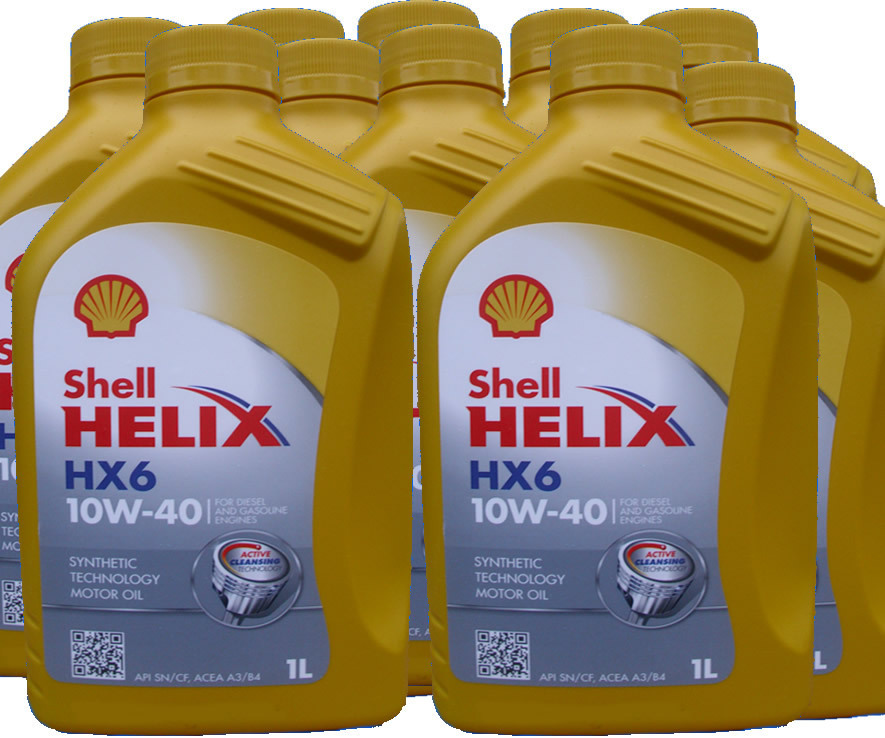10 X 1 Liter Shell Helix 10W-40 HX6