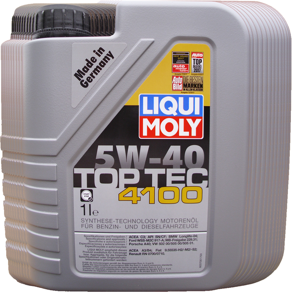 24 X 1 Liter Liqui Moly 5W-40 Top Tec 4100