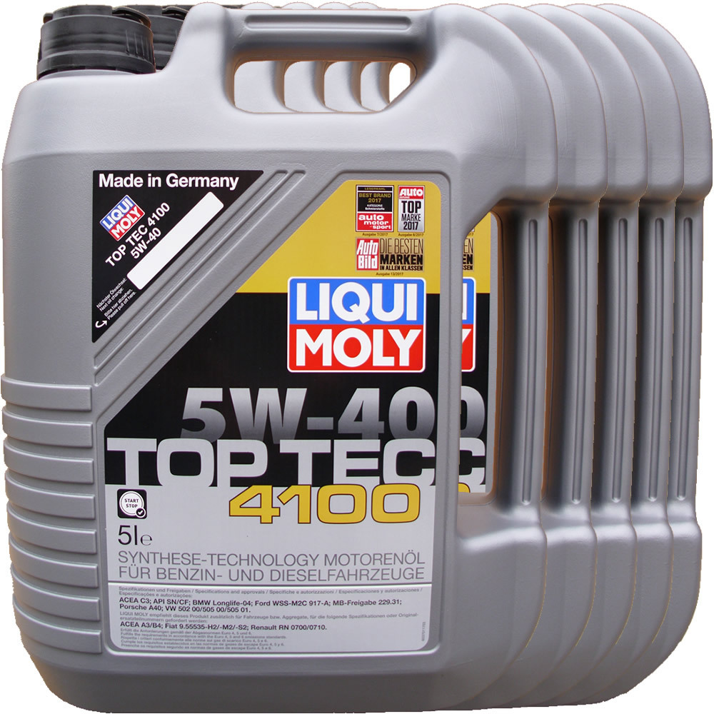 Liqui Moly 5W-40 Top Tec 4100 kaufen 5 X 5 Liter