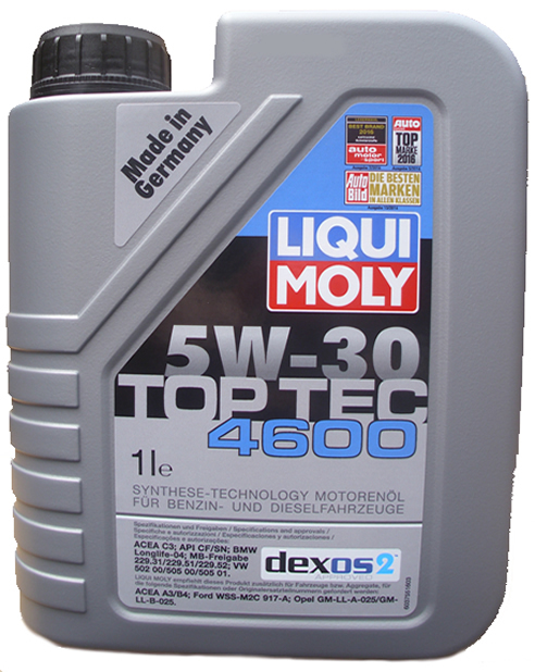 1 X 1 Liter Liqui Moly 5W-30 Top Tec 4600 - dexos2 kaufen