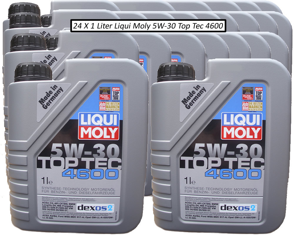 24X1 Liter Liqui Moly 5W-30 Top Tec 4600 - dexos2