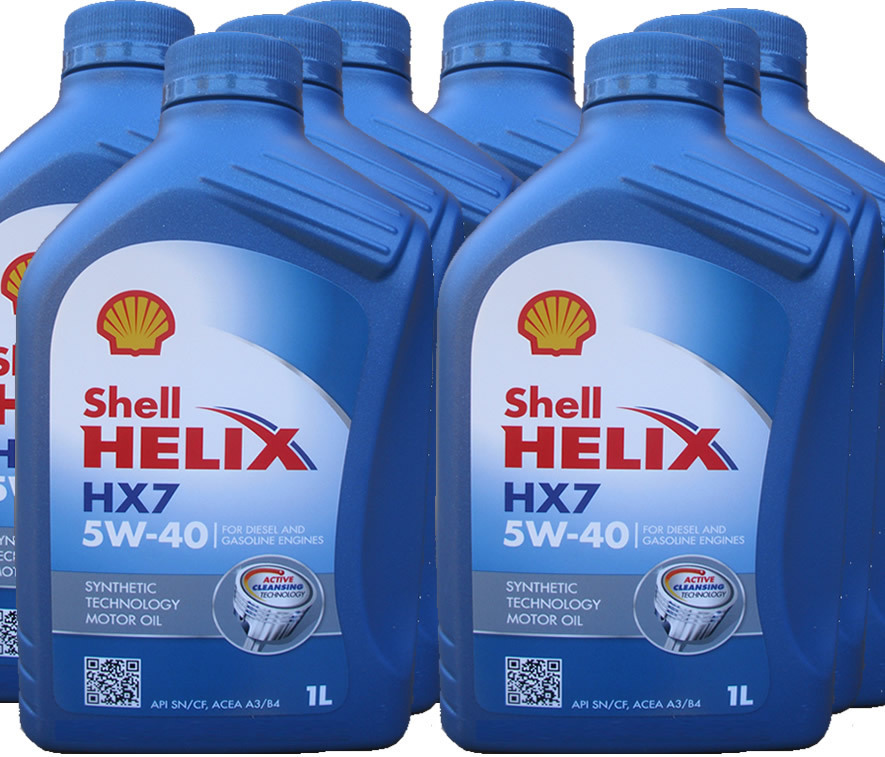 8 X 1 Liter Shell Helix HX7 5W-40