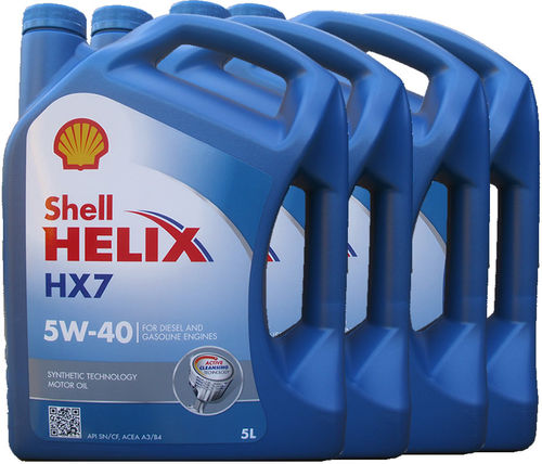 4 X 5 Liter Shell Helix HX7 5W-40