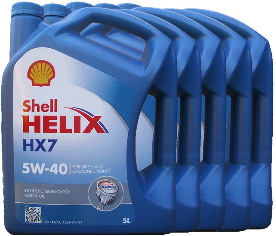 Shell Helix HX7 5W-40 MB Approval 229.3 5 X 5 Liter