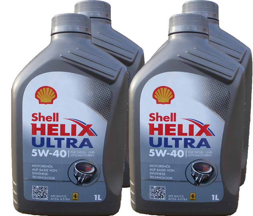 4 X 1 Liter Shell 5W-40 Helix Ultra