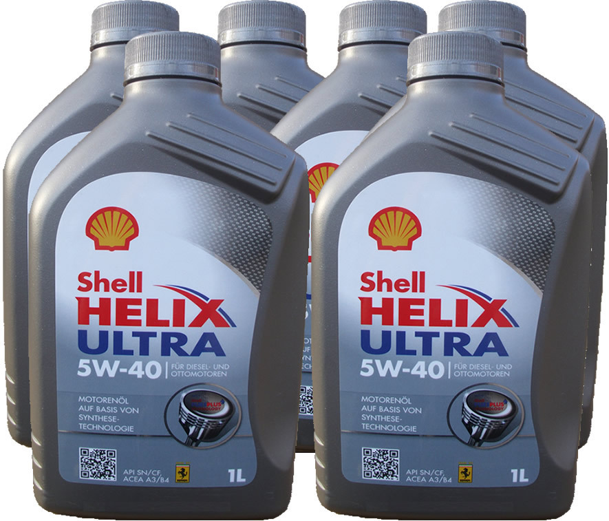 6 X 1 Liter Shell 5W-40 Helix Ultra