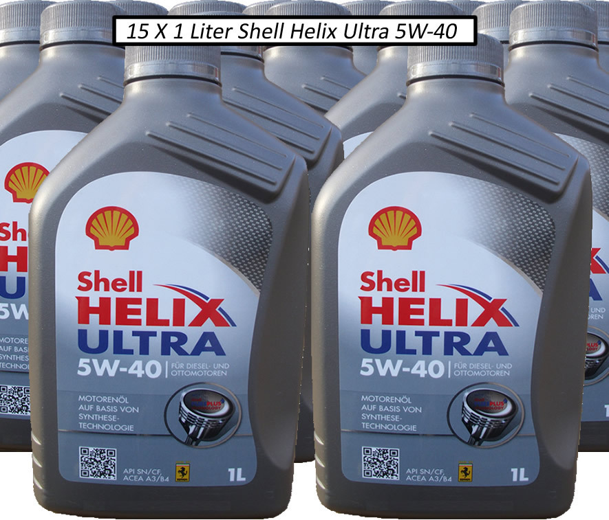 15 X 1 Liter Shell 5W-40 Helix Ultra