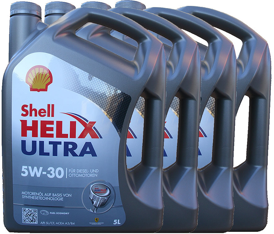 4 X 5L = 20 Liter Shell 5W-30 Helix Ultra - ACEA A3/B4