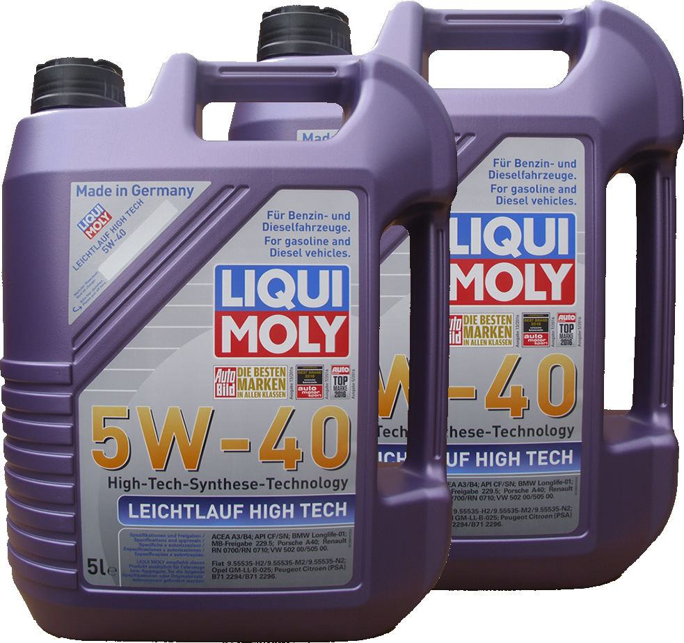 2 X 5L = 10 Liter Liqui Moly 5W-40 Leichtlauf High Tech