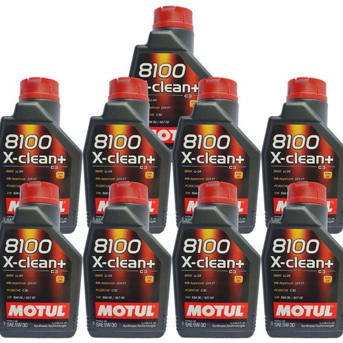 9 X 1 Liter Motul 5W-30 8100 X-Clean+ C3