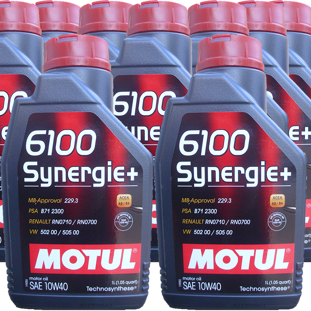 9 X 1 Liter Motul 10W-40 6100 Synergie+