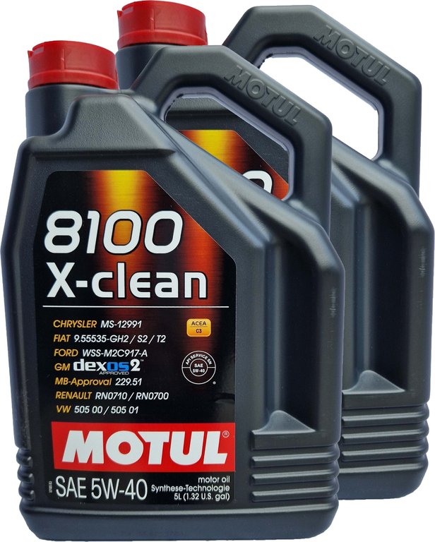 2 X 5L = 10 Liter Motul 5W-40 8100 X-clean C3