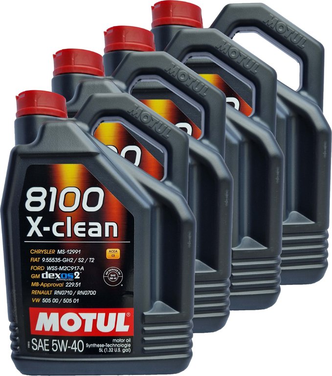 4 X 5L = 20 Liter Motul 5W-40 8100 X-clean C3