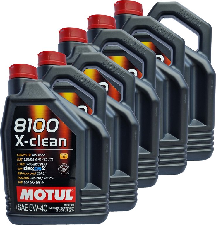 Motul 5W-40 8100 X-clean C3 5X5L