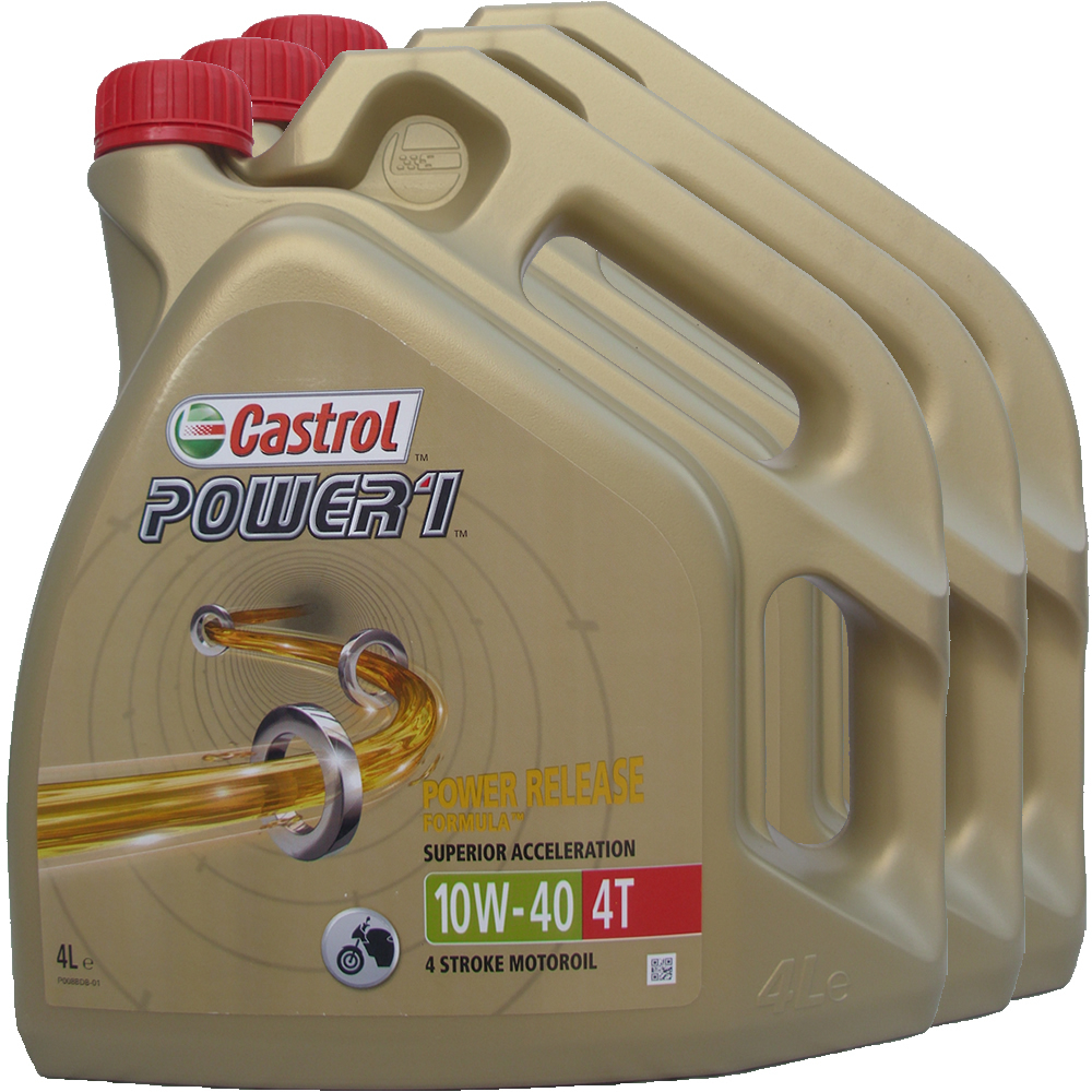 Castrol 10W-40 Power1 4T kaufen 3 X 4L = 12 Liter
