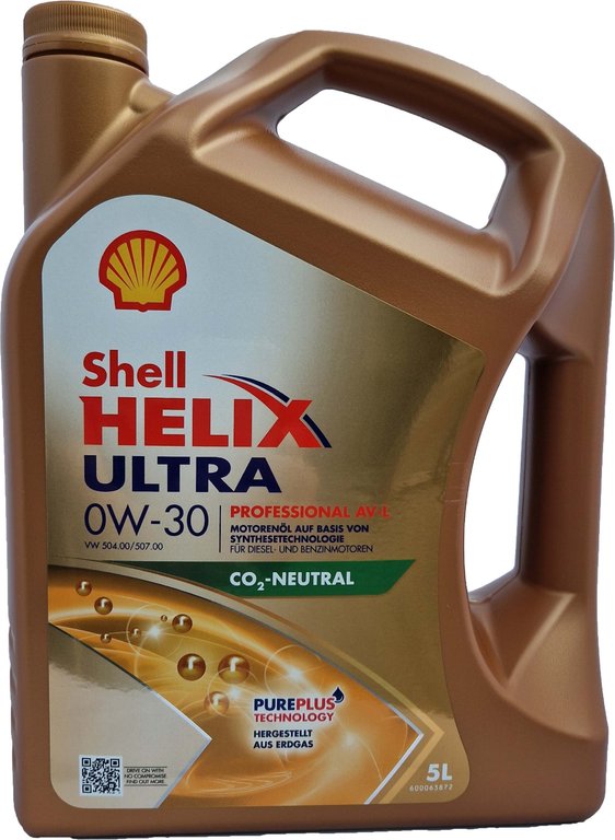 1 x 5L Shell 0W-30 Helix Ultra Professional AV-L