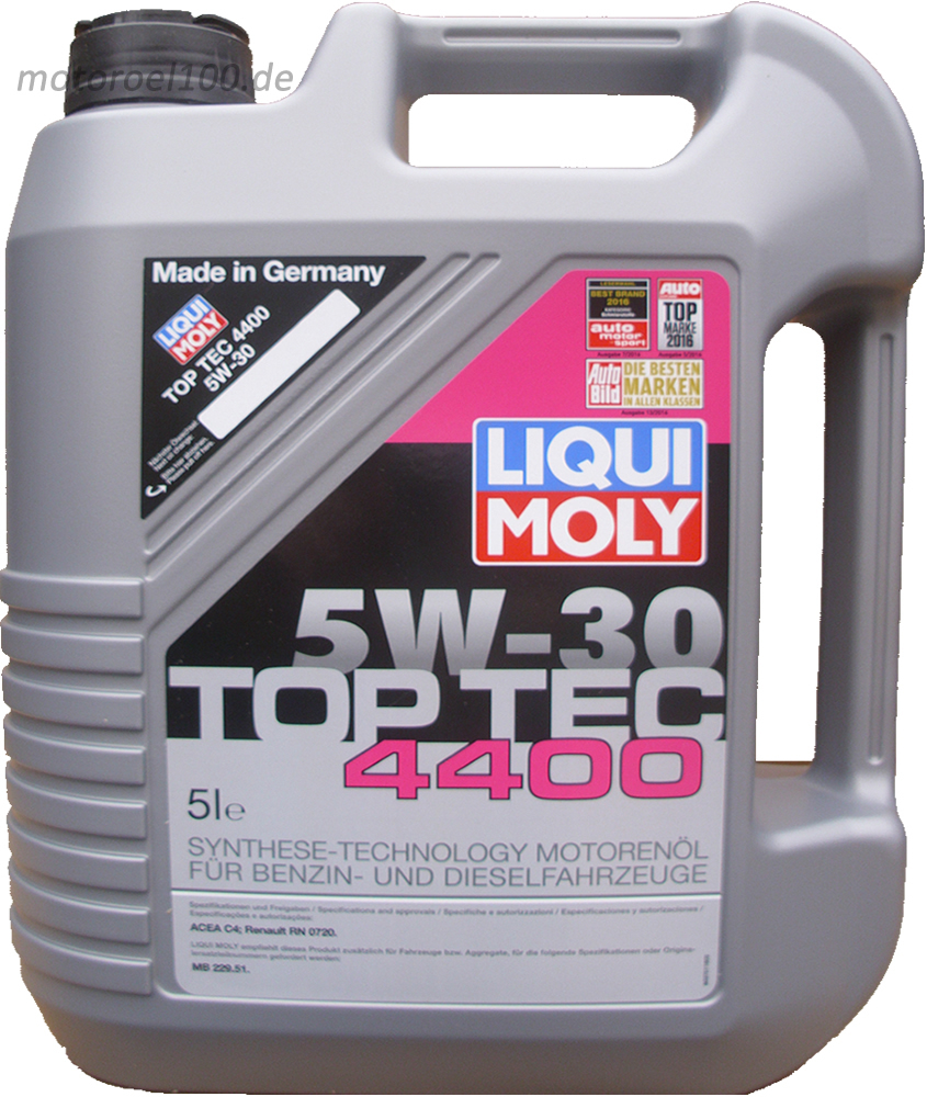 1 X 5 Liter Liqui Moly 5W-30 TOP TEC 4400 - ACEA C4