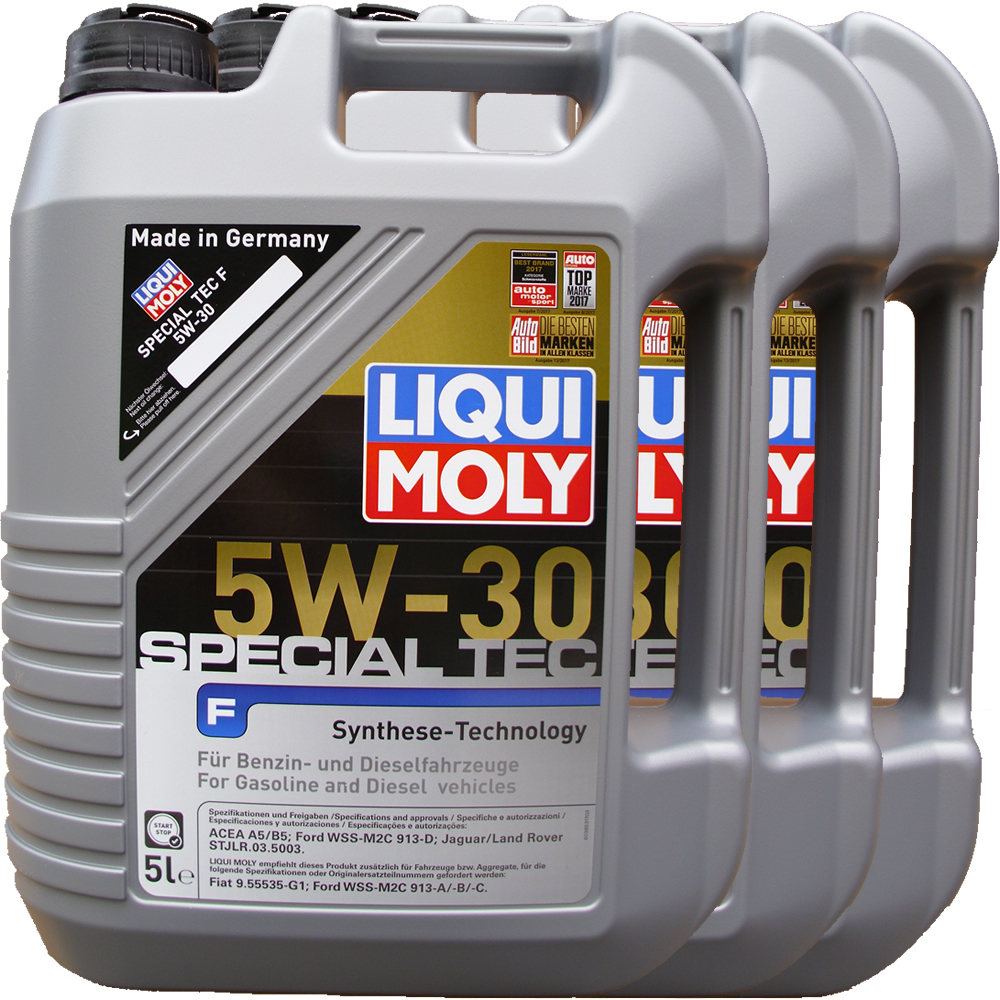 3 X 5L = 15 Liter Liqui Moly 5W-30 SPECIAL TEC F - FORD