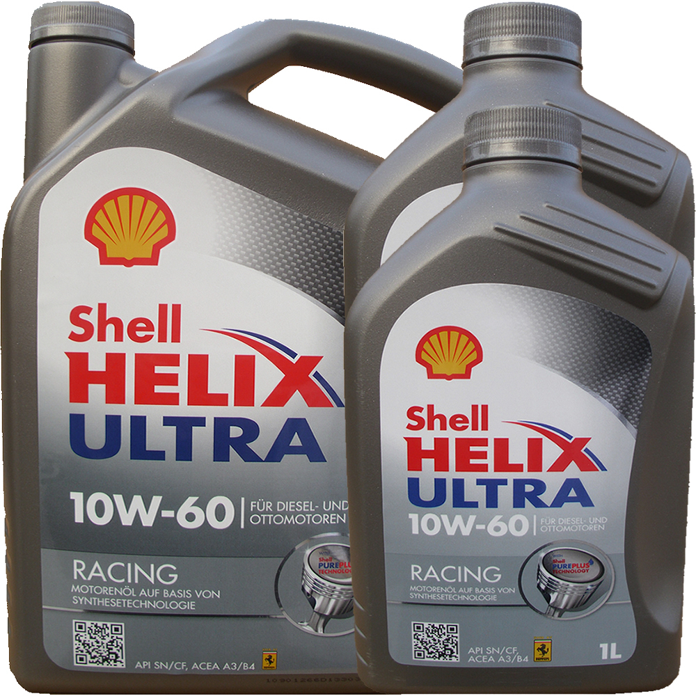 Shell 10W-60 Helix Ultra Racing - ACEA A3/B4 5+2L