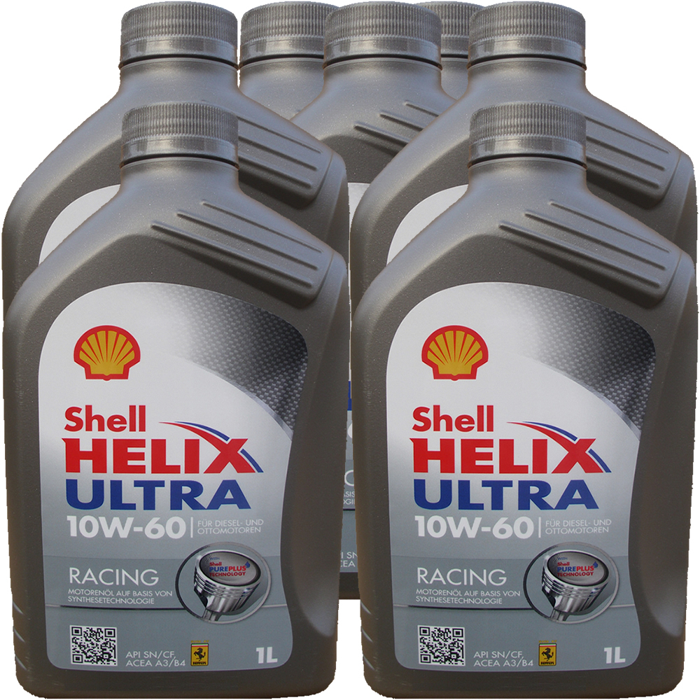 7 X 1 Liter Shell 10W-60 Helix Ultra Racing