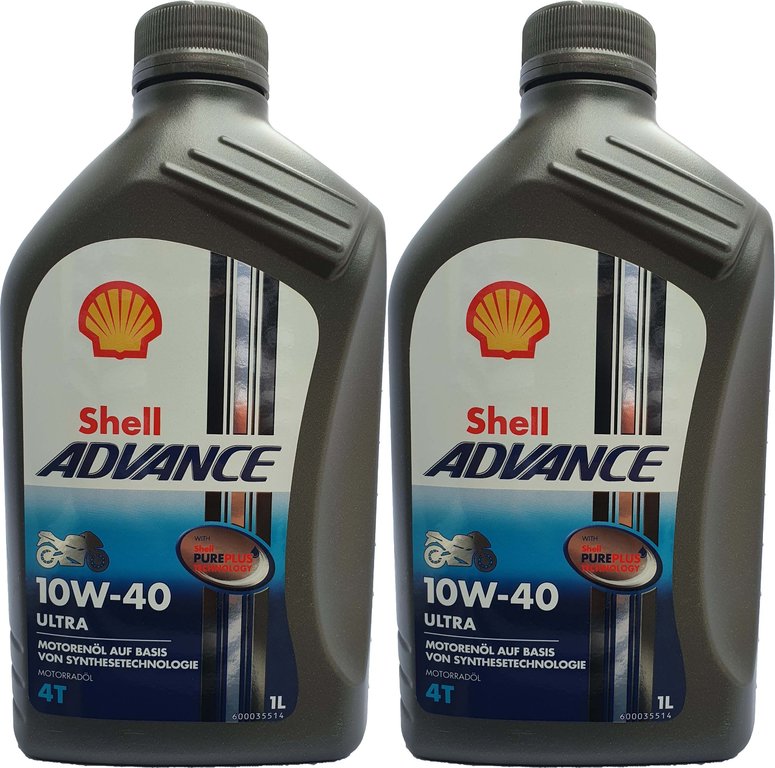 Shell 10W-40 ADVANCE 4T Ultra - JASO MA2 2 X 1 Liter