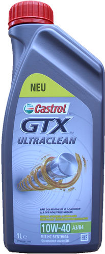 1 X 1 Liter Castrol 10W-40 GTX ULTRACLEAN - ACEA A3/B4