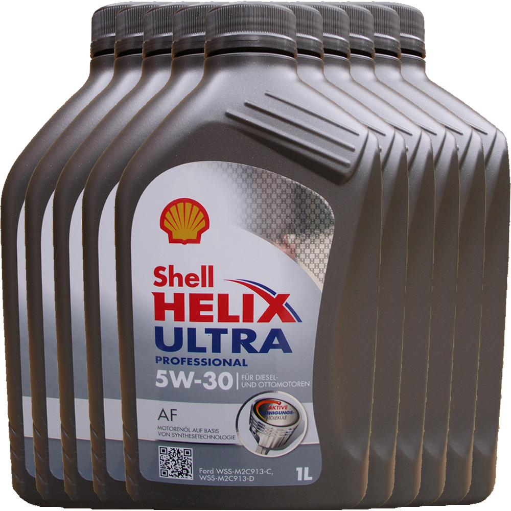 10 X 1 Liter Shell 5W-30 Helix Ultra Professional AF
