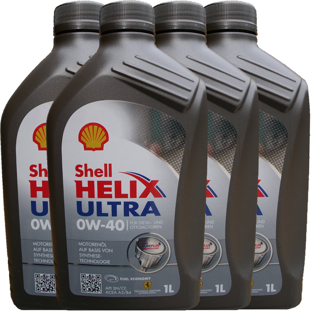 4 X 1 Liter Shell 0W-40 Helix Ultra - ACEA A3/B4