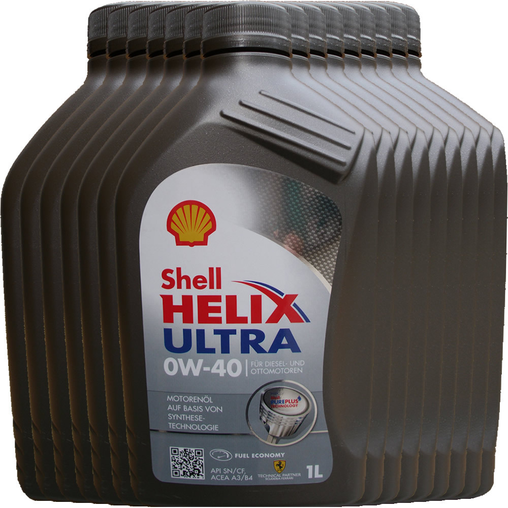 15 X 1 Liter Shell 0W-40 Helix Ultra - ACEA A3/B4