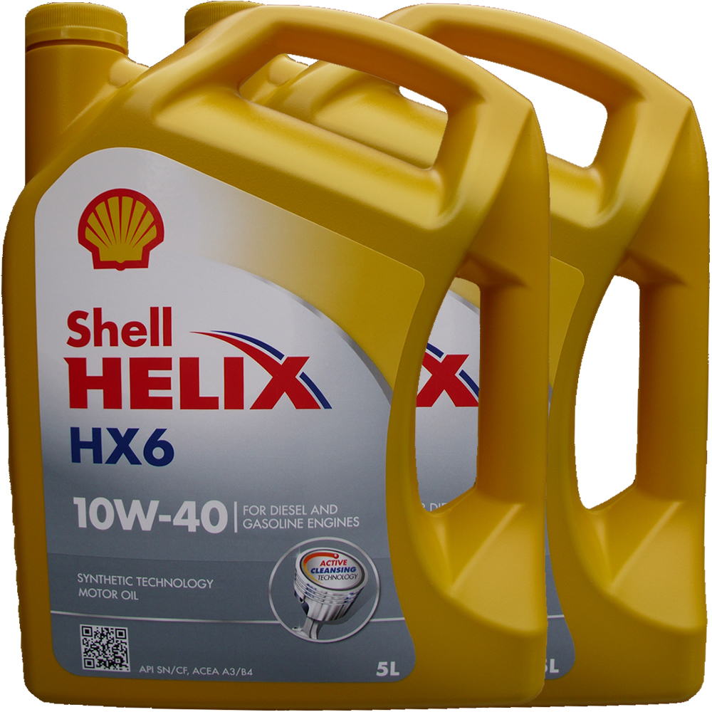 2 X 5L = 10 Liter Shell 10W-40 Helix HX6 - ACEA A3/B4