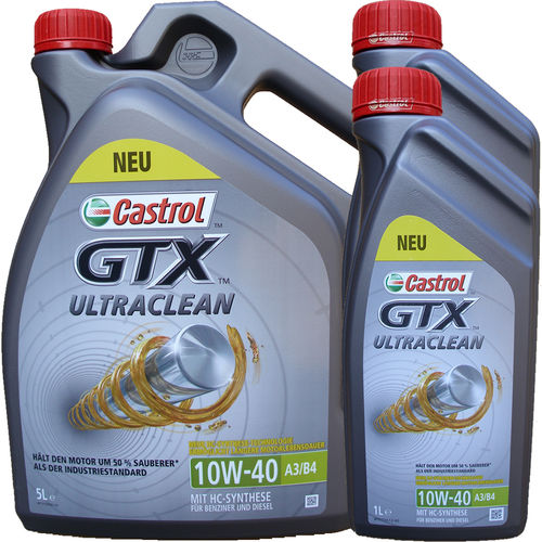 5L + 2L = 7 Liter Castrol 10W-40 GTX ULTRACLEAN - ACEA A3/B4