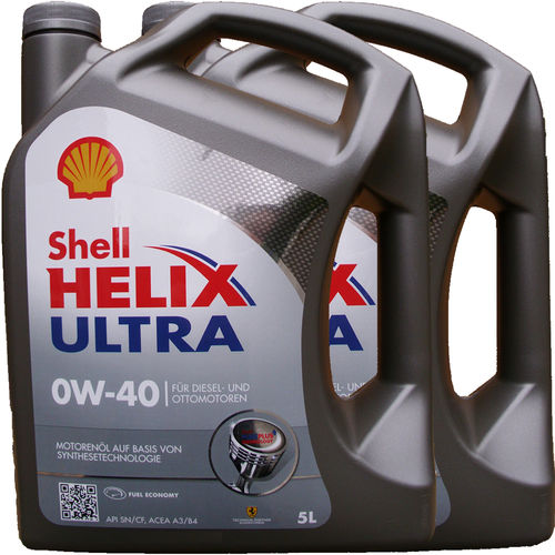 2 X 5L = 10 Liter Shell 0W-40 Helix Ultra - ACEA A3/B4