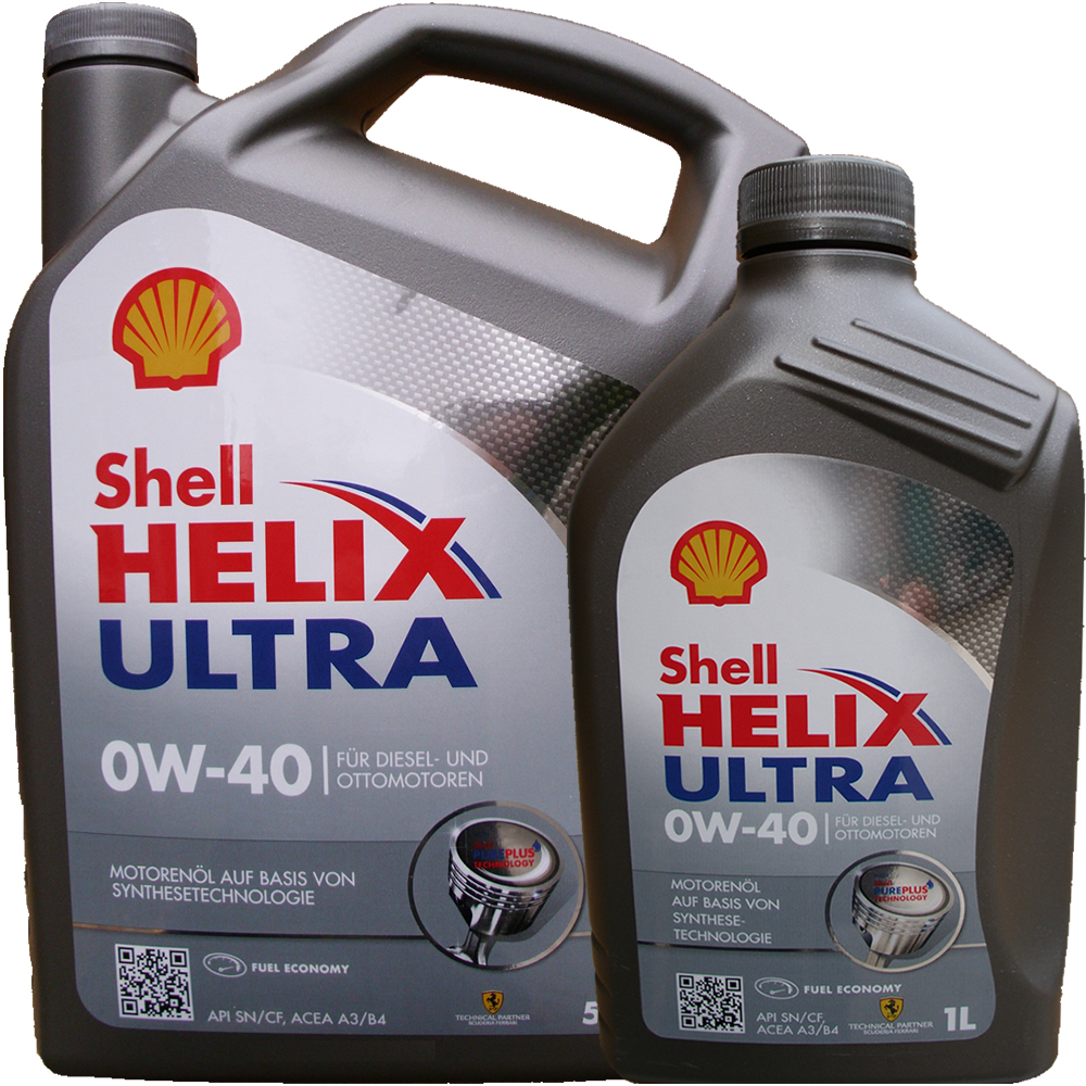 5L + 1L = 6 Liter Shell 0W-40 Helix Ultra - ACEA A3/B4