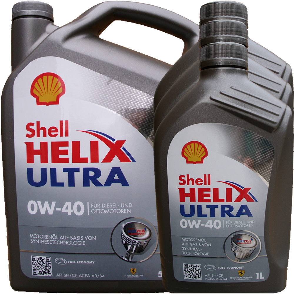 5L + 3L = 8 Liter Shell 0W-40 Helix Ultra - ACEA A3/B4