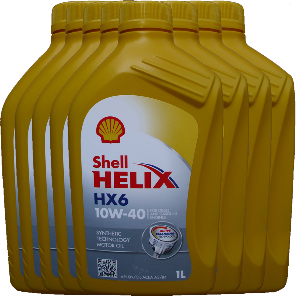 8 X 1 Liter Shell 10W-40 Helix HX6 - ACEA A3/B4