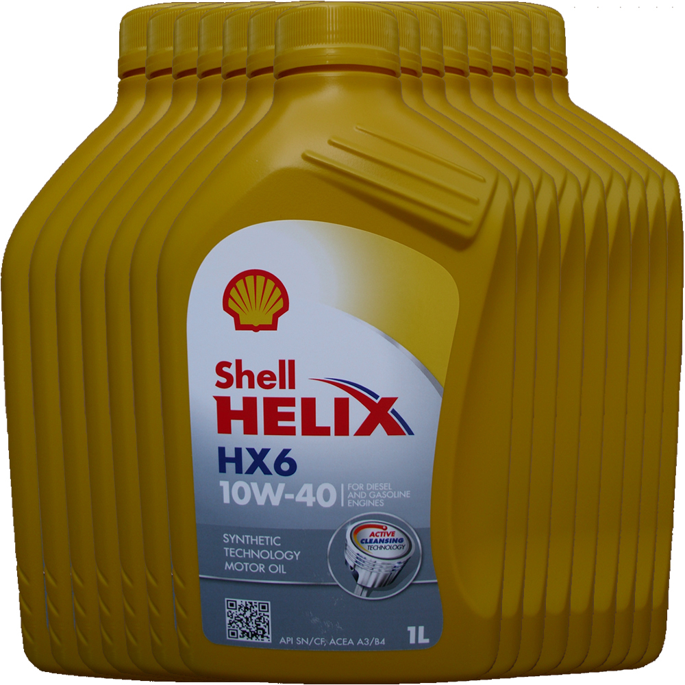 15 X 1 Liter Shell 10W-40 Helix HX6 - ACEA A3/B4