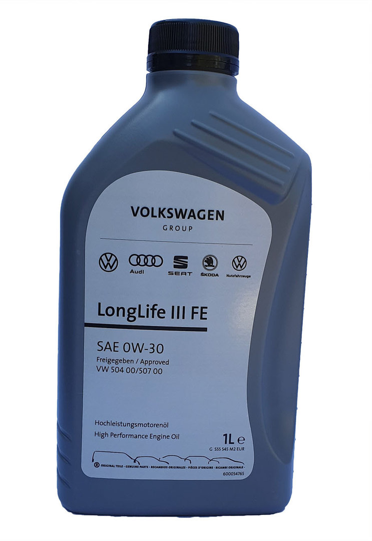 VW Original 0W-30 Longlife III FE VW 50400 50700 1 Liter