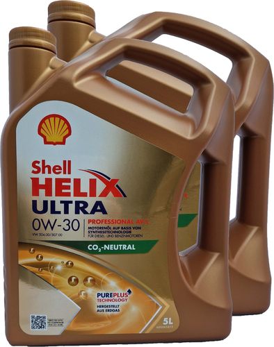 2 X 5L Shell 0W-30 Helix Ultra Professional AV-L